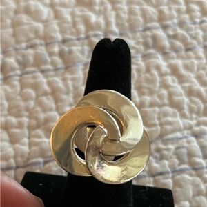 925 Sterling Silver Modern Circles Ring Adjustable